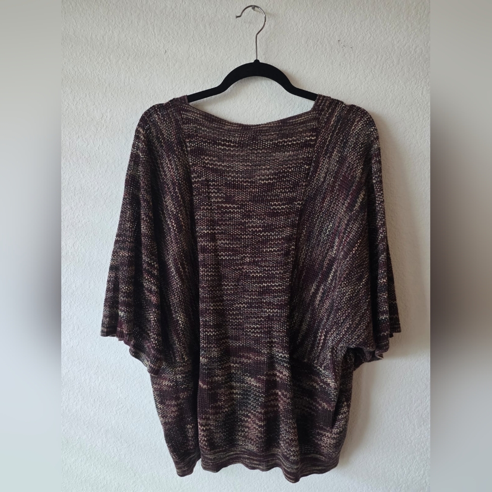 Cato Multitone Knit Poncho Sweater - Picture 2 of 4